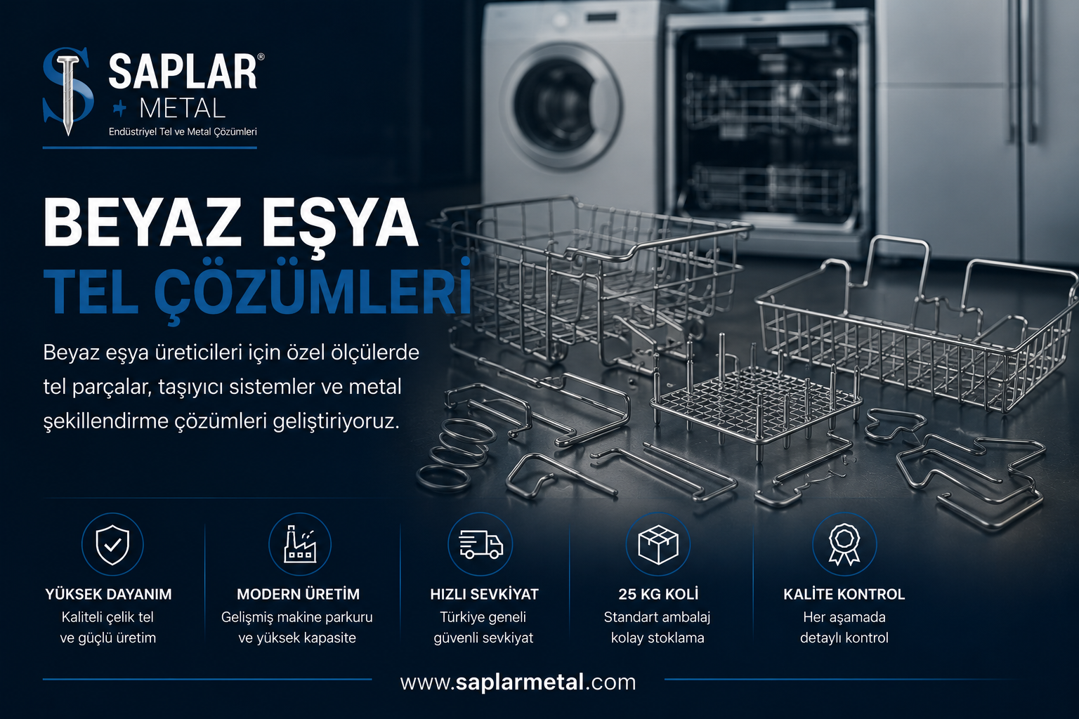 Beyaz eşya tel parçaları