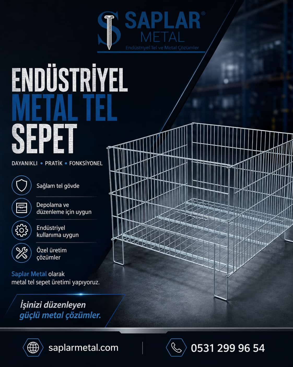 Endüstriyel metal tel sepet kaynak ve şekillendirme çözümü